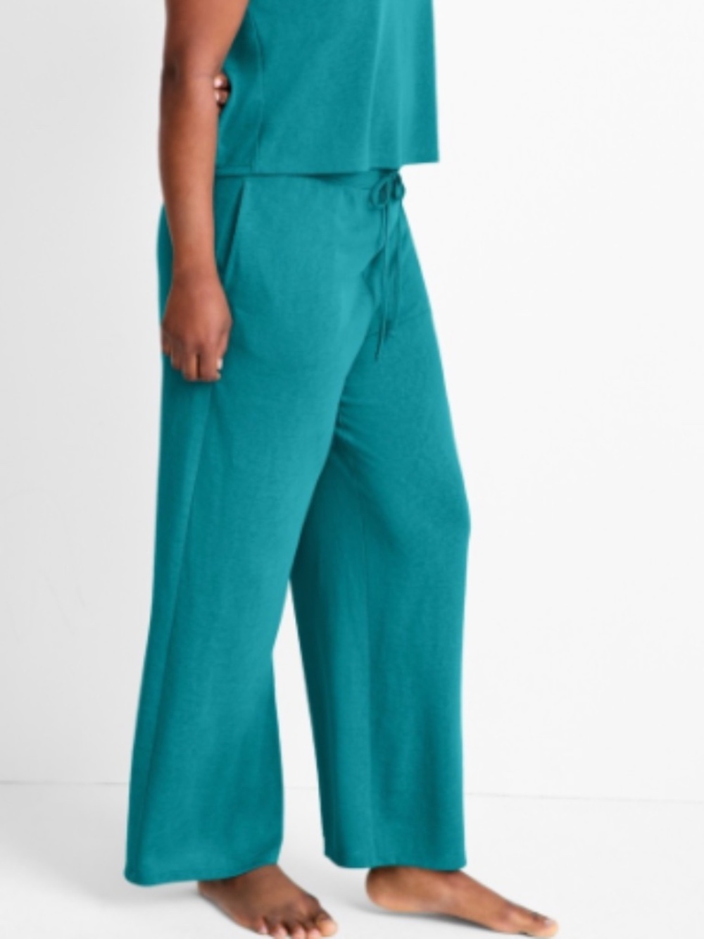 State of Day Women's Relaxed-Fit Drawstring Pants Teal Sapphire XXL